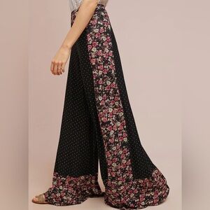 Farm Rio X Anthropologie Floral Wide Legs Pants Size XS